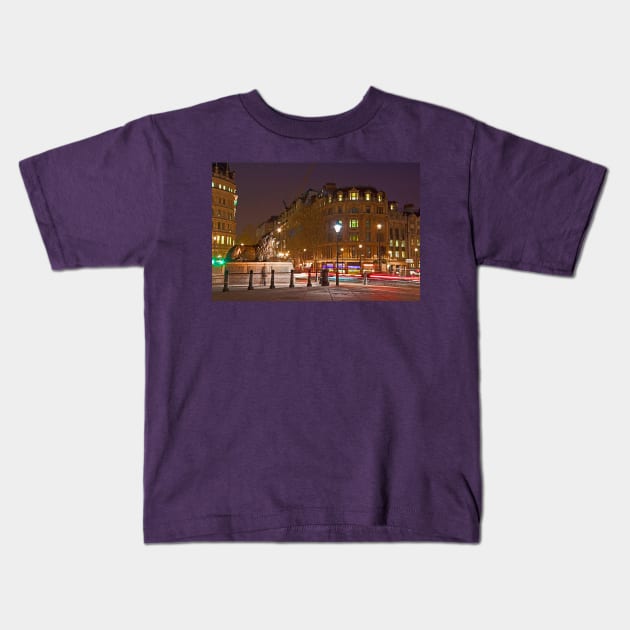 Trafalgar Square. Night. Kids T-Shirt by vadim19